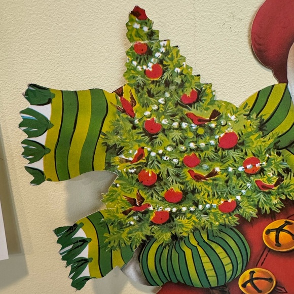 Vintage die cut snowman - Picture 2 of 7